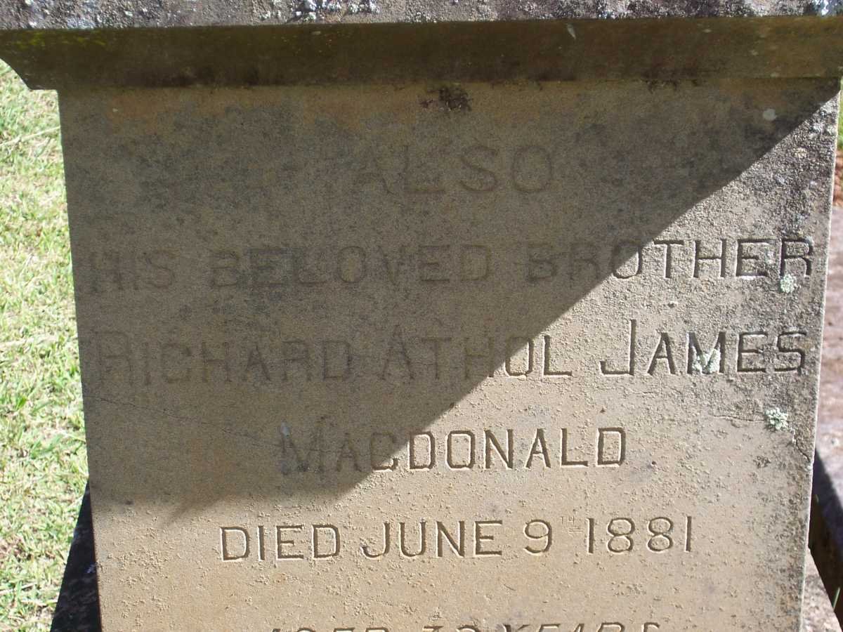 MACDONALD Richard Athol James -1881