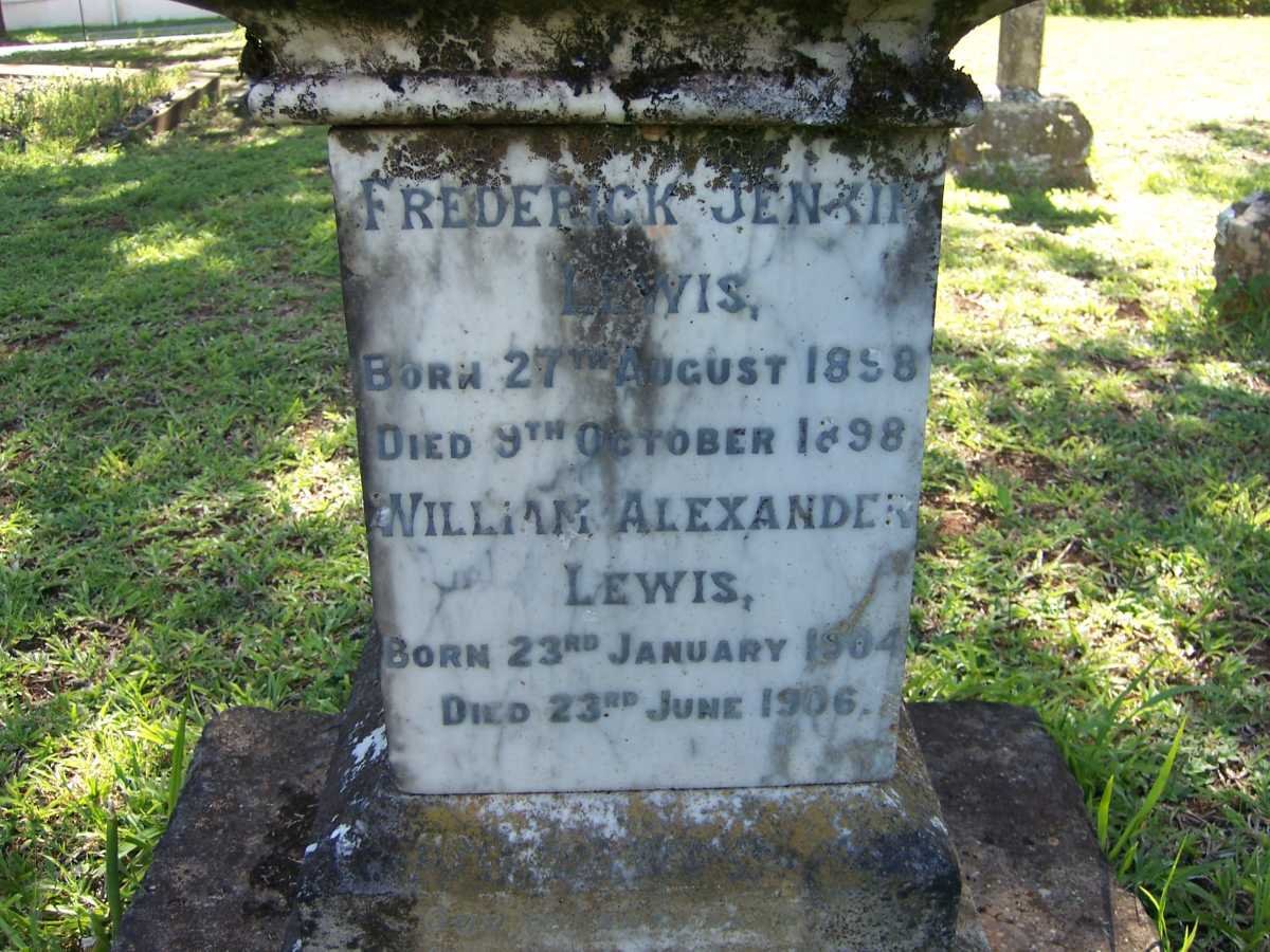 LEWIS Frederick Jenkin 1898-1898 :: LEWIS William Alexander 1904-1906