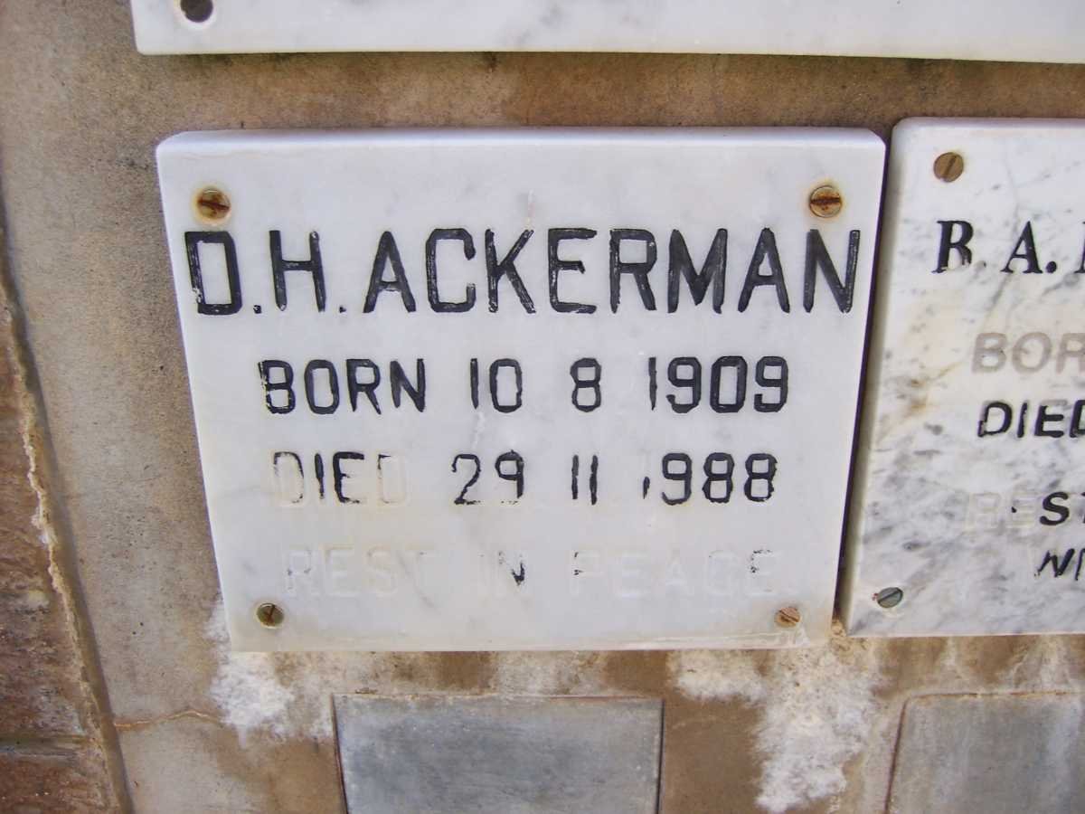 ACKERMAN D.H. 1909-1988