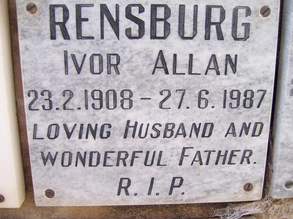 RENSBURG Ivor Allan 1908-1987