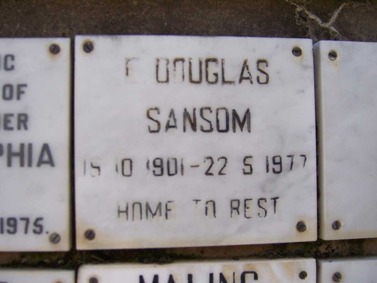 SANSOM E. Douglas 1901-1977
