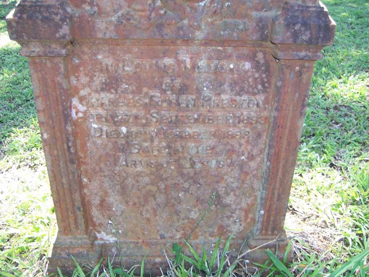 PRESTON Charles Ruben 1898-1898