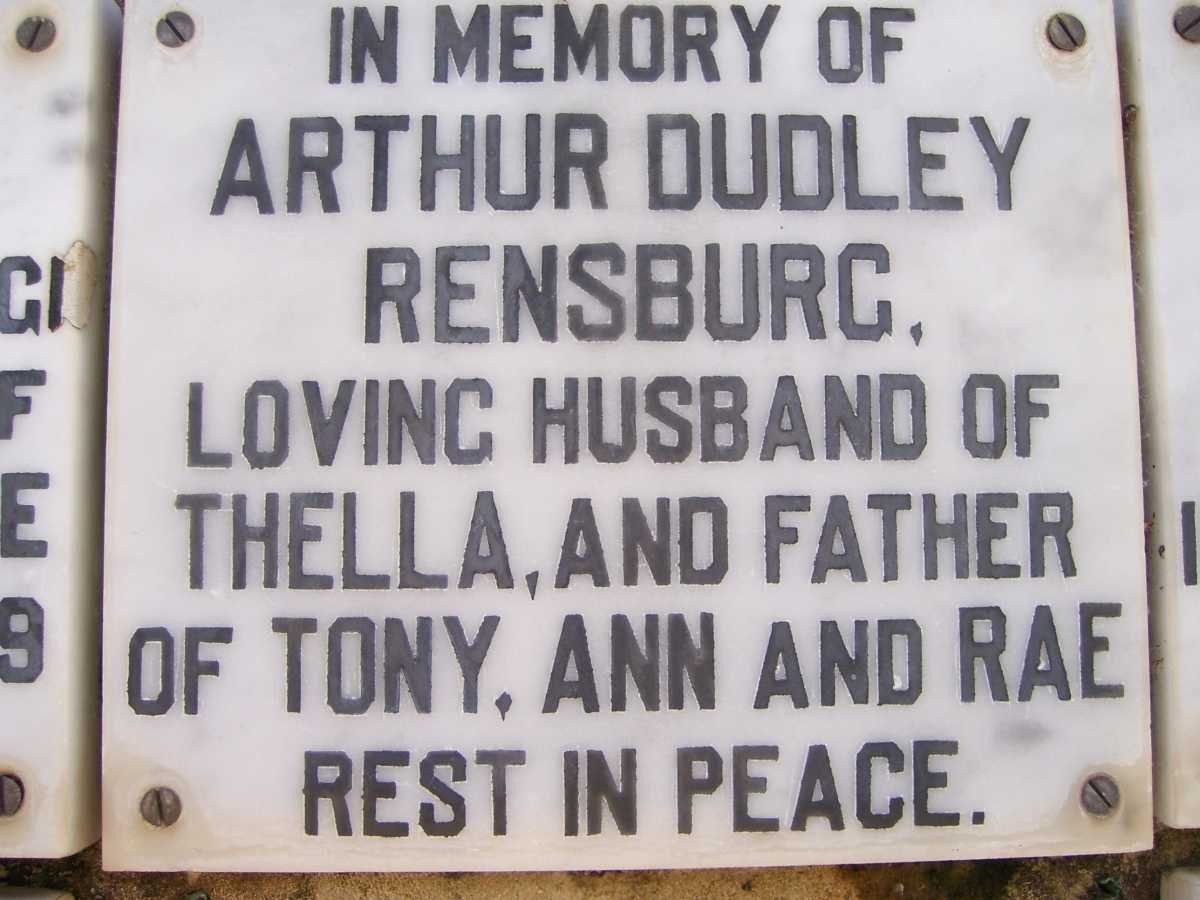 RENSBURG Arthur Dudley