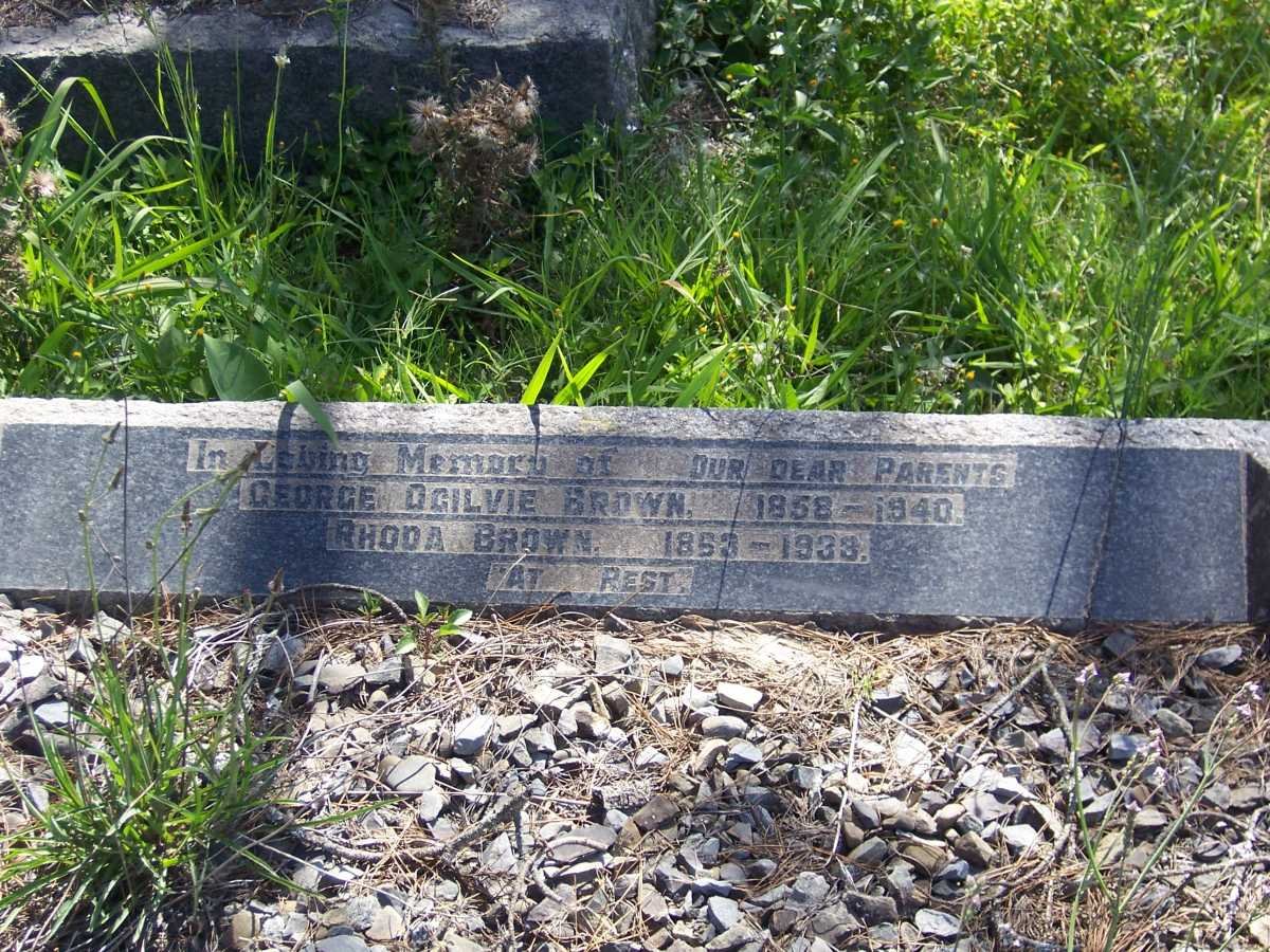 BROWN George Ogilvie 1858-1940 &amp; Rhoda 1853-1938