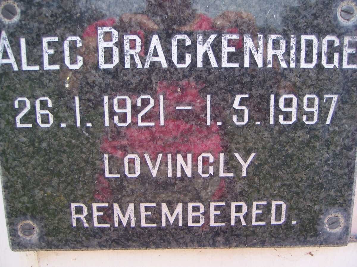 BRACKENRIDGE Alec 1921-1997