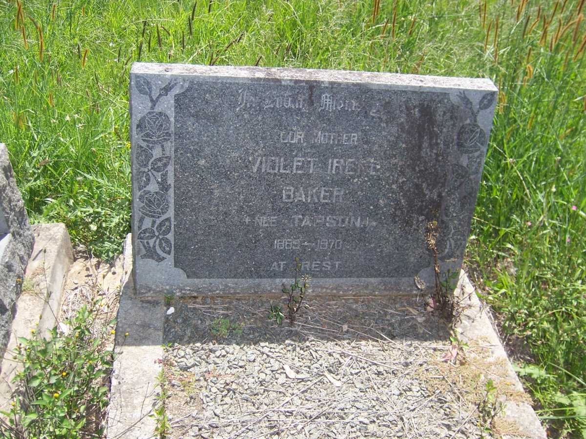BAKER Violet Irene nee TAPSON 1885-1970
