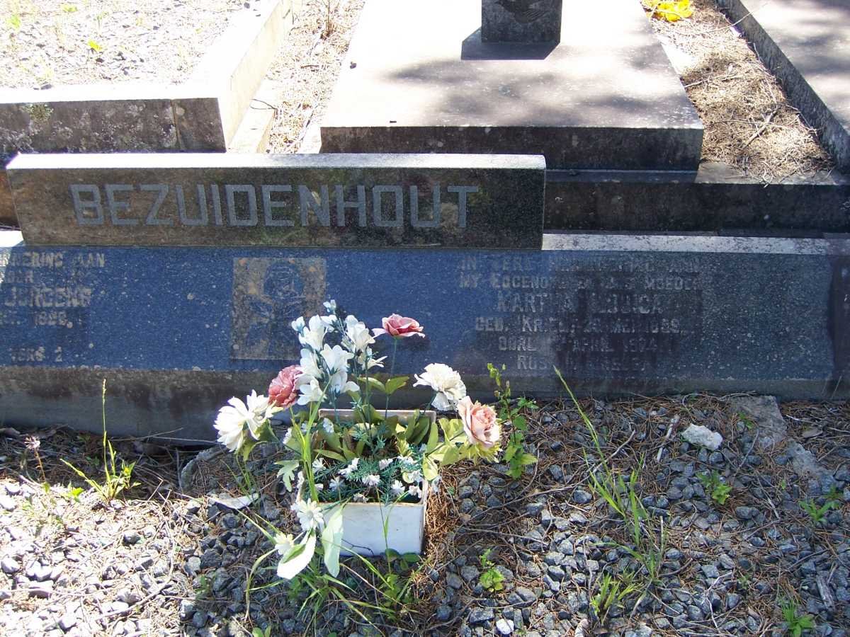 BEZUIDENHOUT Martha Louica nee KRIEL 18?9-1974