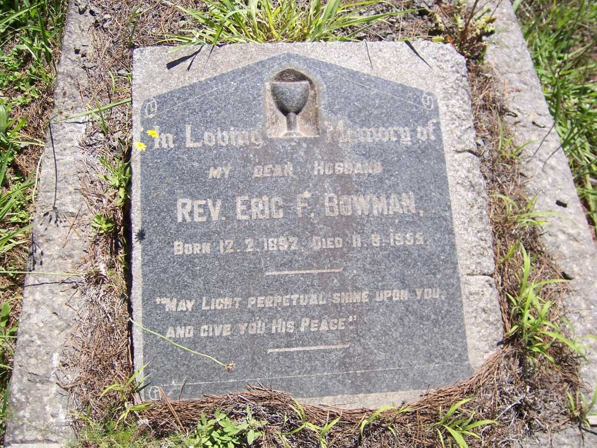 BOWMAN Eric F. 1892-1955