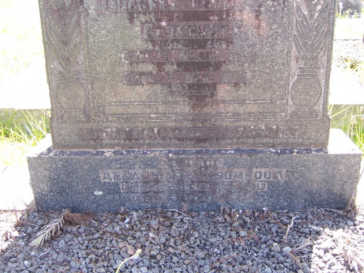 CROMHOUT Johannes Hermanus &amp; Anna Maria 1893-