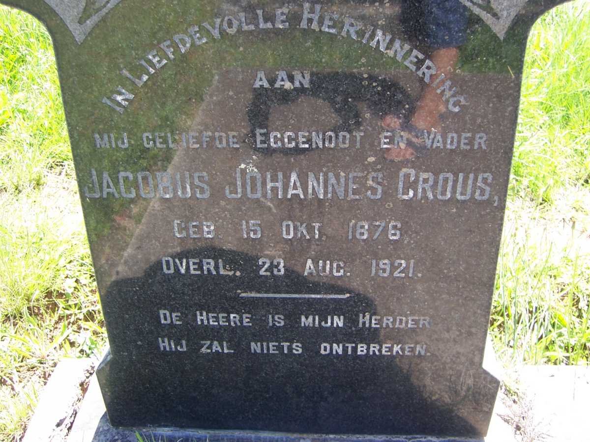 CROUS Jacobus Johannes 1876-1921