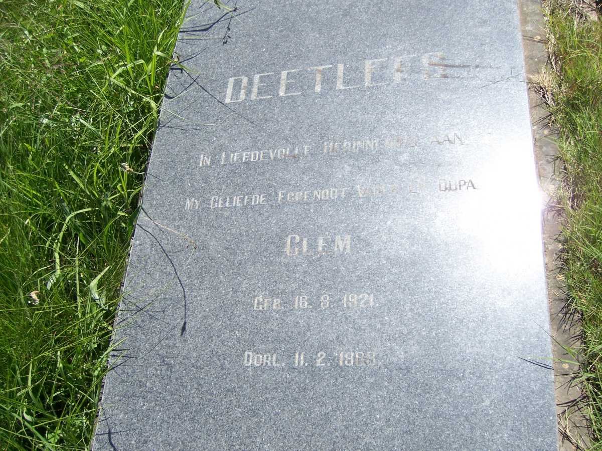 DEETLEFS Clem 1921-1983