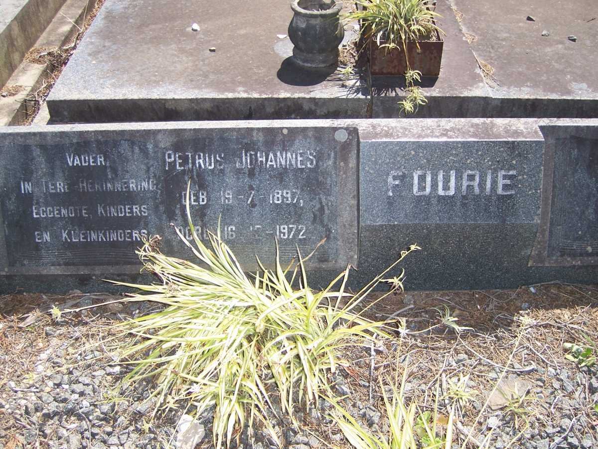 FOURIE Petrus Johannes 1897-1972