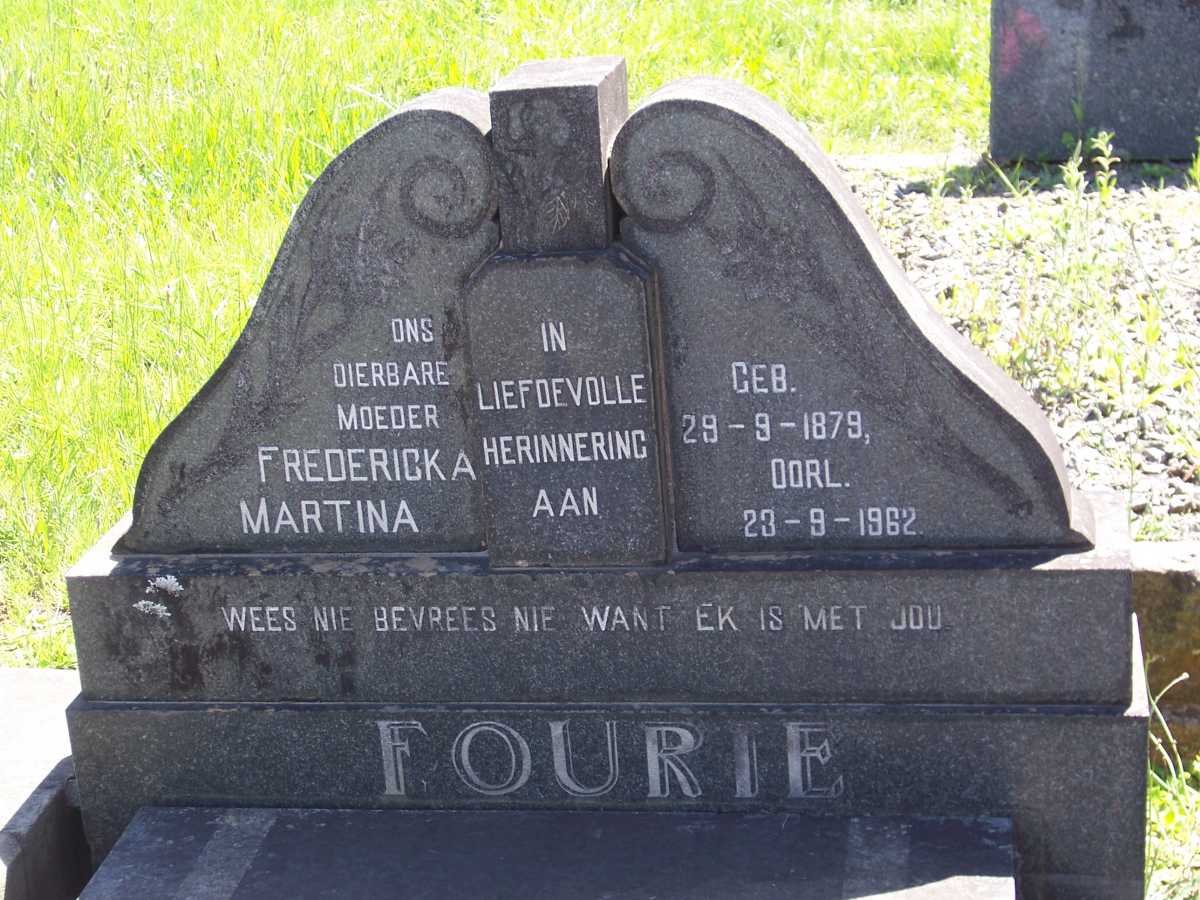 FOURIE Fredericka Martina 1879-1962