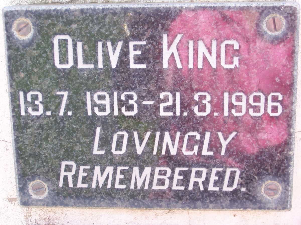 KING Olive 1913-1996