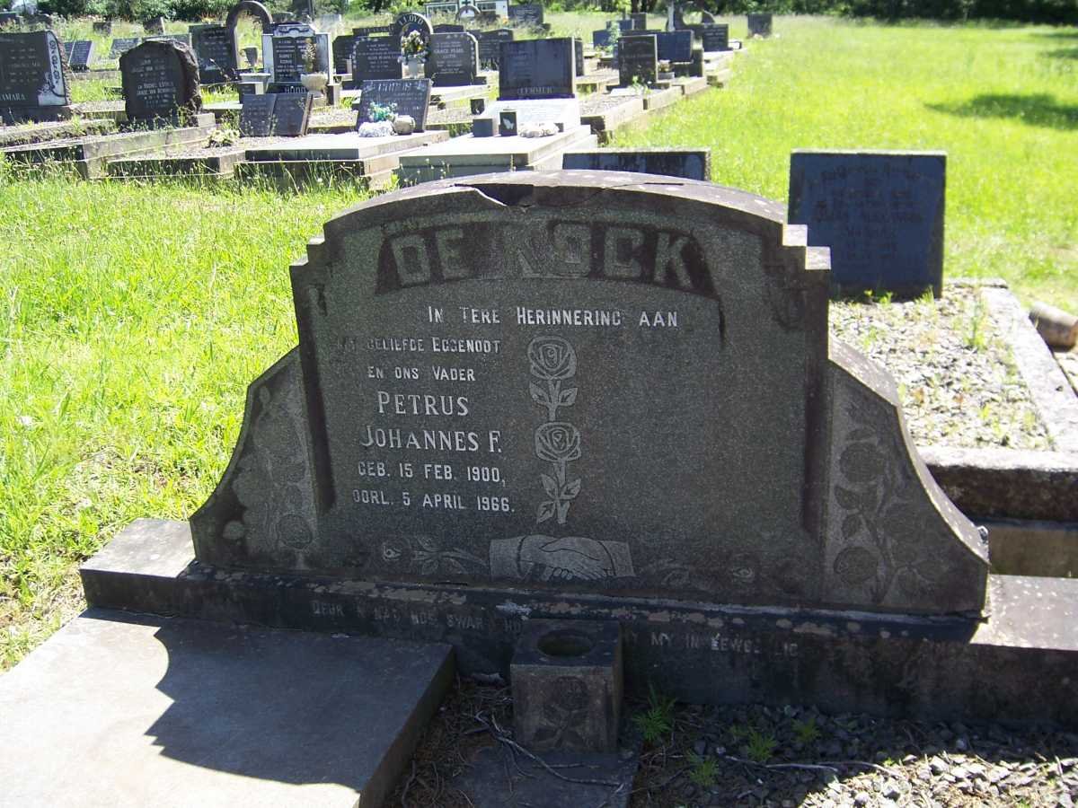 KOCK Petrus Johannes F., de 1900-1966