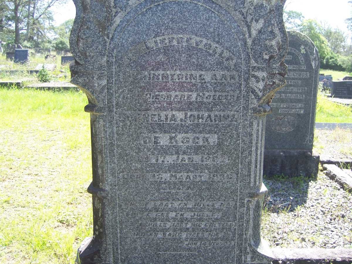 KOCK Cornelia Johanna, de 1882-1930