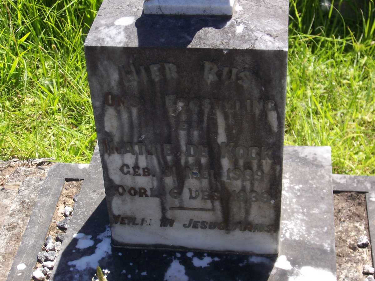 KOCK Inatjie, de 1939-1939