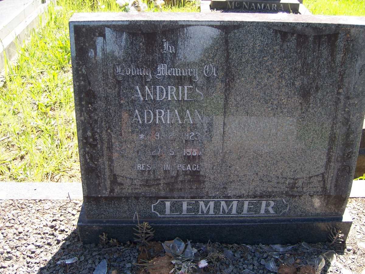 LEMMER Andries Adriaan 1923-1987