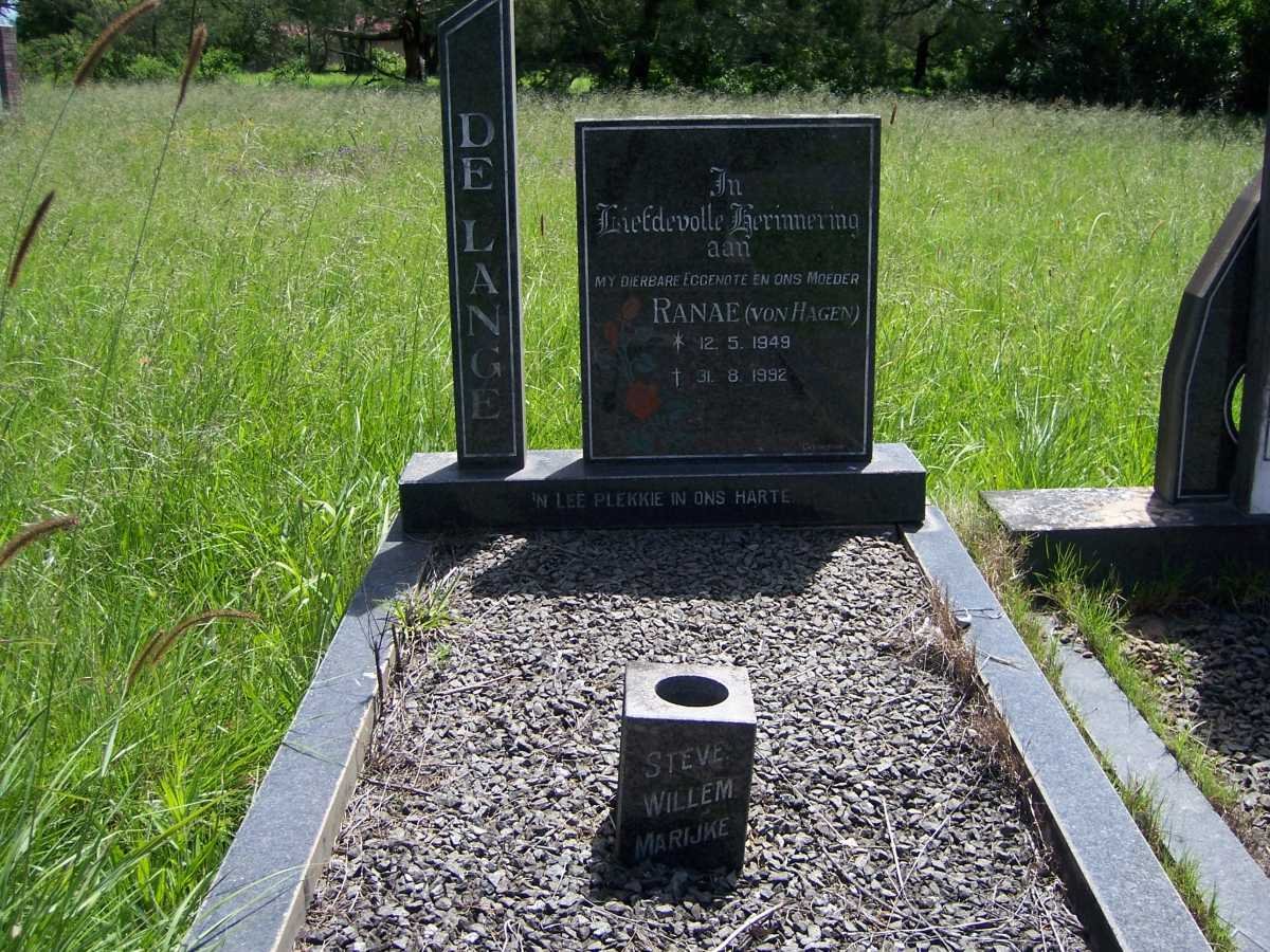 LANGE Ranae, de nee VON HAGEN 1949-1992