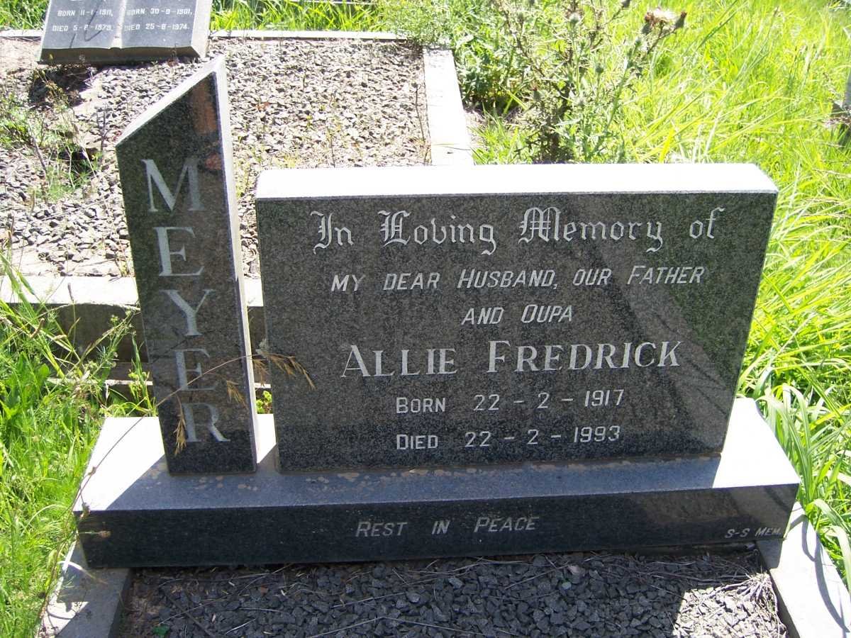 MEYER Allie Fredrick 1917-1993