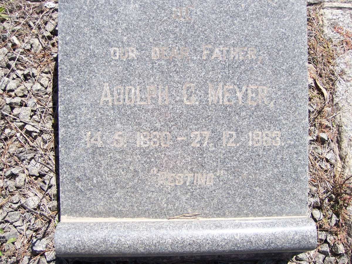 MEYER Adolph C. 1880-1963