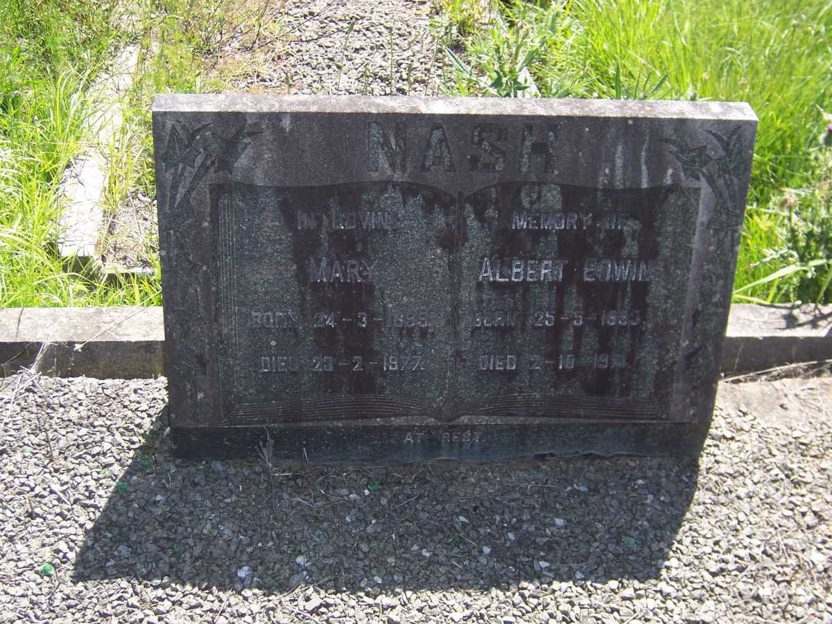 NASH Albert Edwin 1893-1971 &amp; Mary 1899-1977