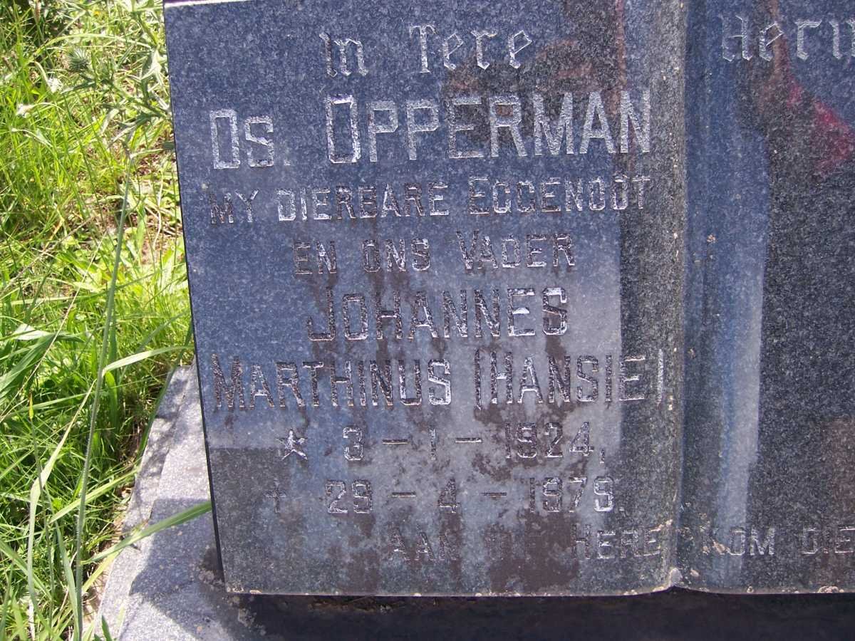 OPPERMAN Johannes Marthinus 1924-1979