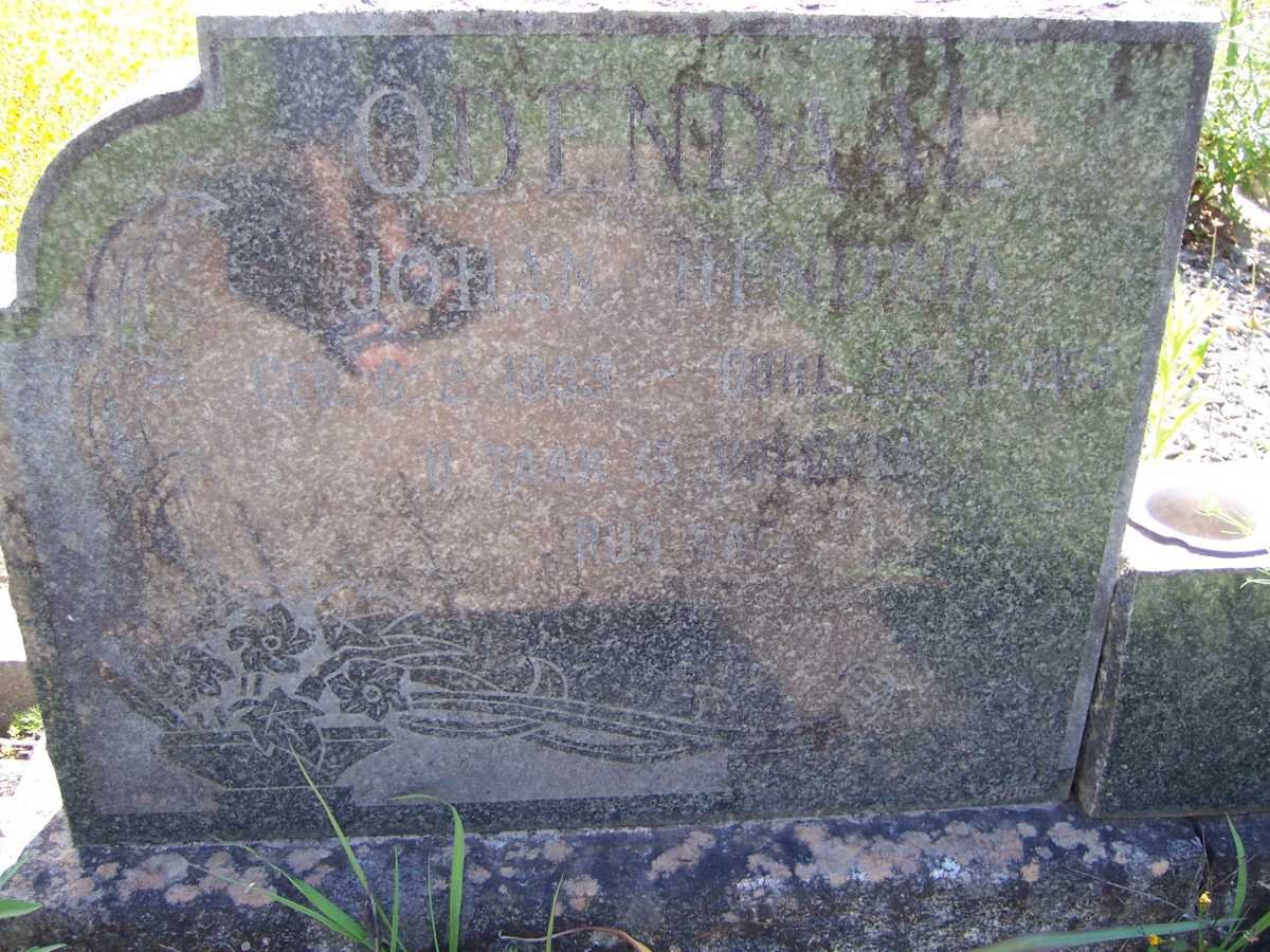 ODENDAAL Johan Hendrik 1893-1965