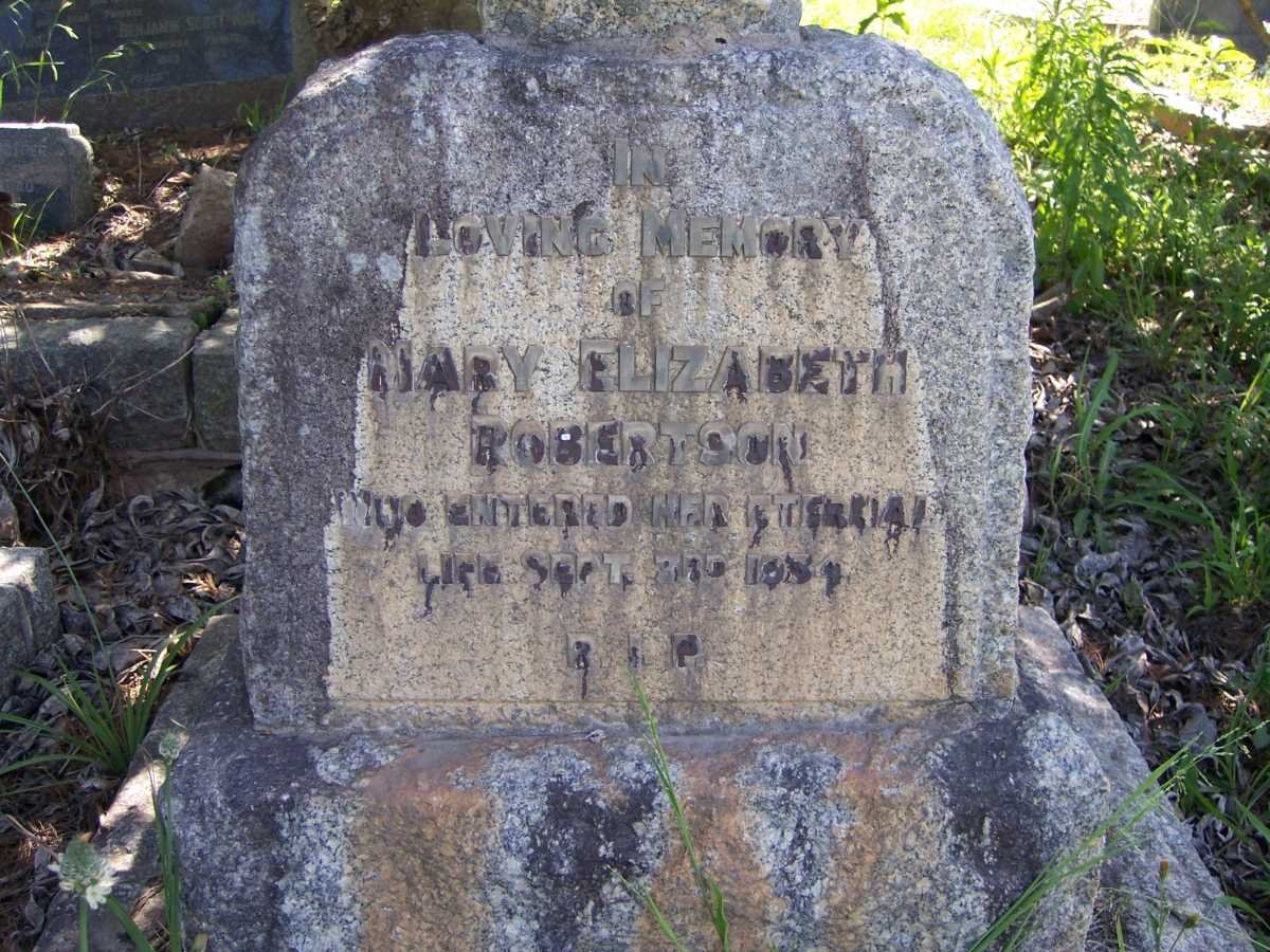 ROBERTSON Mary Elizabeth -1934