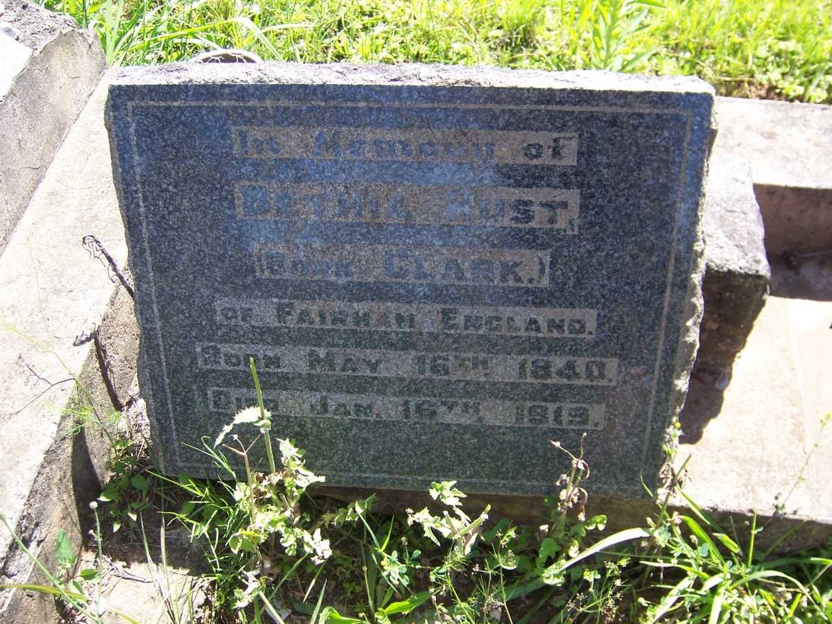 RUST Bethia nee CLARK 1840-1919