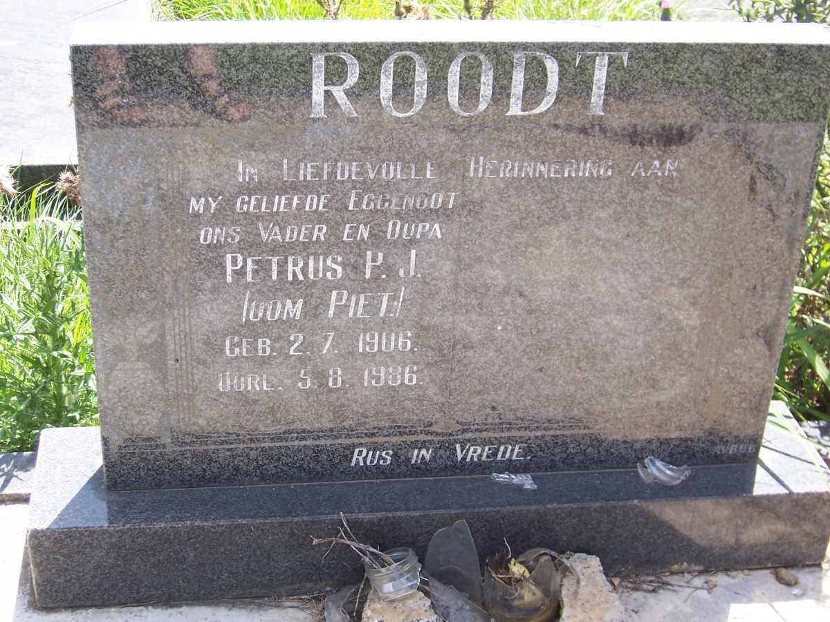 ROODT Petrus P.J. 1906-1986