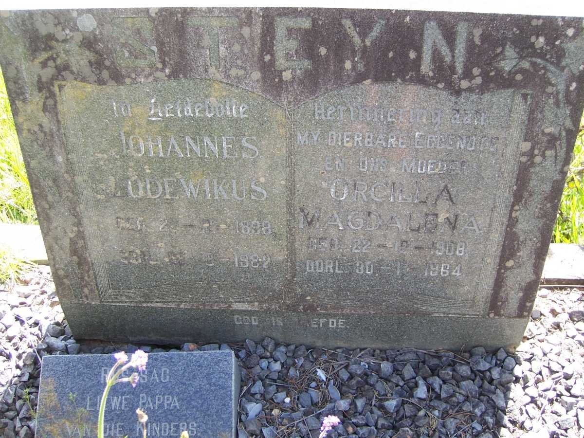 STEYN Johannes Lodewikus 1898-1982 &amp; Orcilla Magdalena 1908-1964