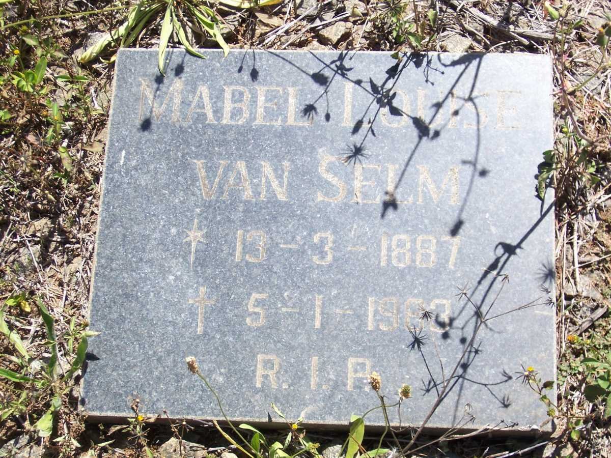 SELM Mabel Louise, van 1887-19?3