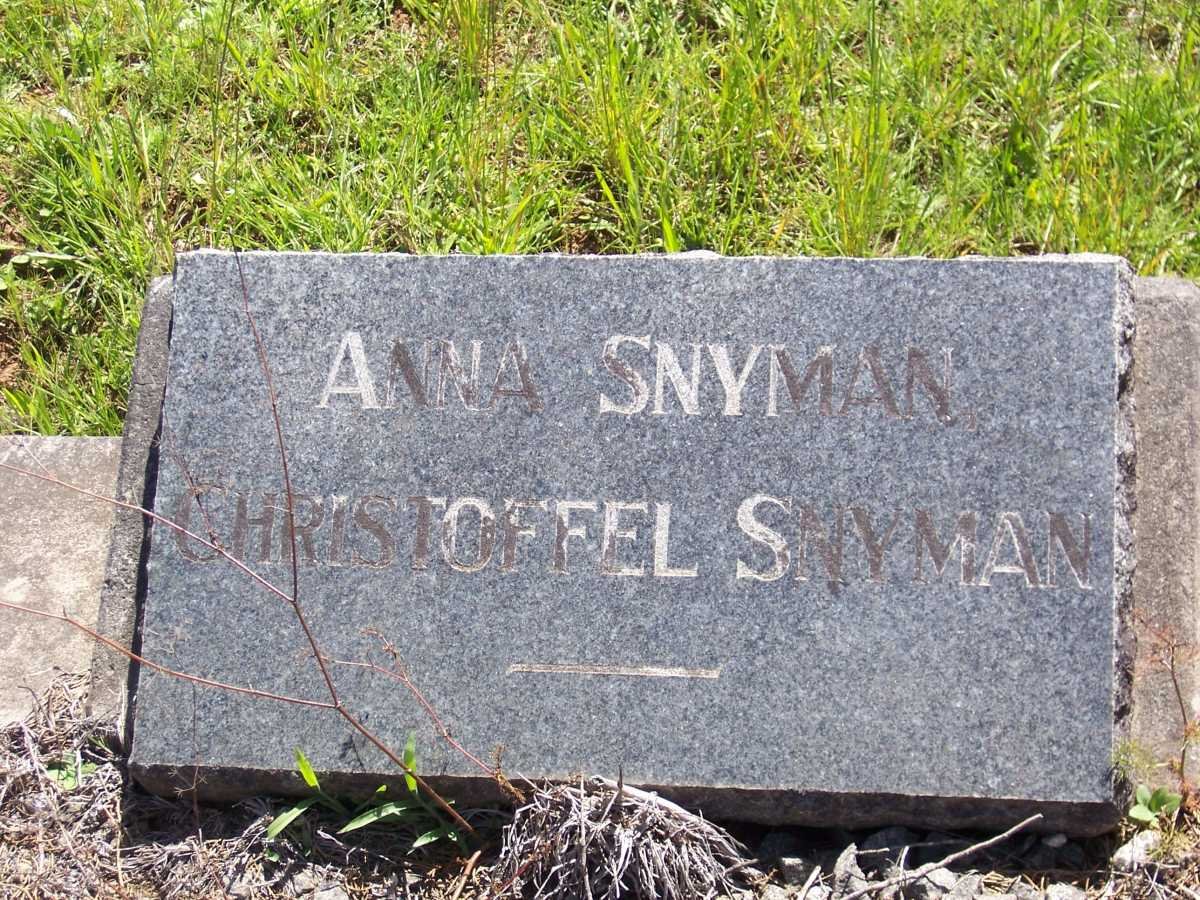 SNYMAN Christoffel &amp; Anna