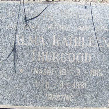 THURGOOD Alma Kathleen nee NASH 1912-1981