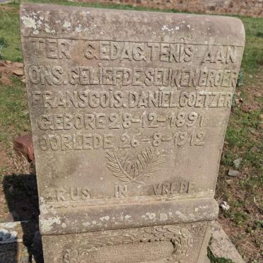 COETZER Francois Daniel 1891-1912