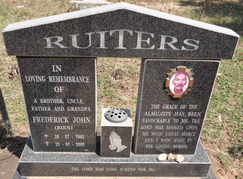 RUITERS Frederick John 1942-2009