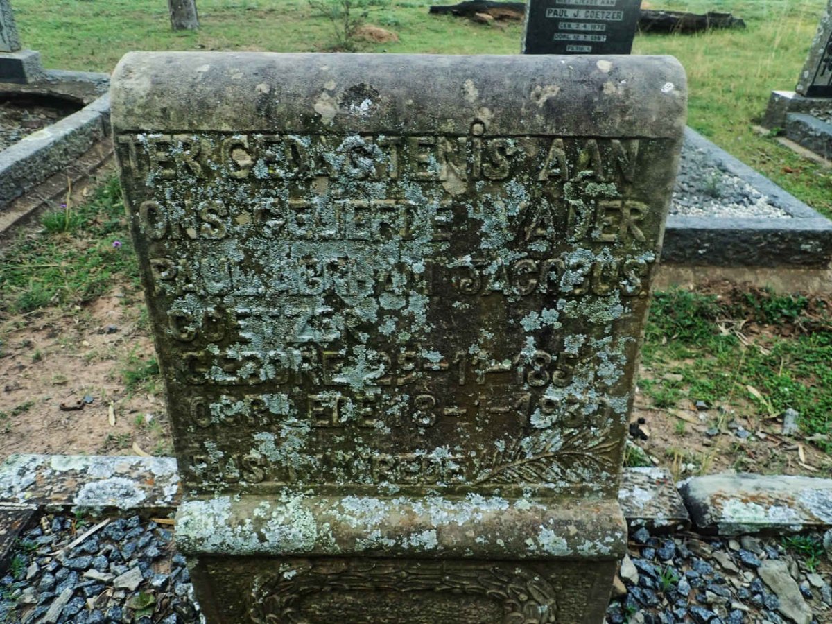 COETZER Paul Abrham Jacobus 1851-1930