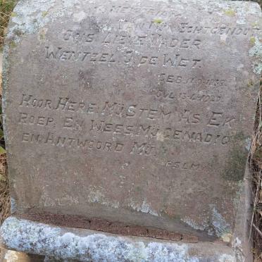 WET Wentzel C., de 1858-1920