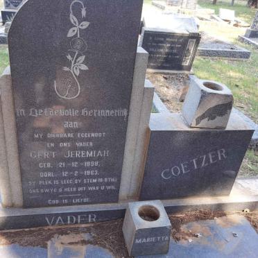 COETZER Gert Jeremiah 1898-1963