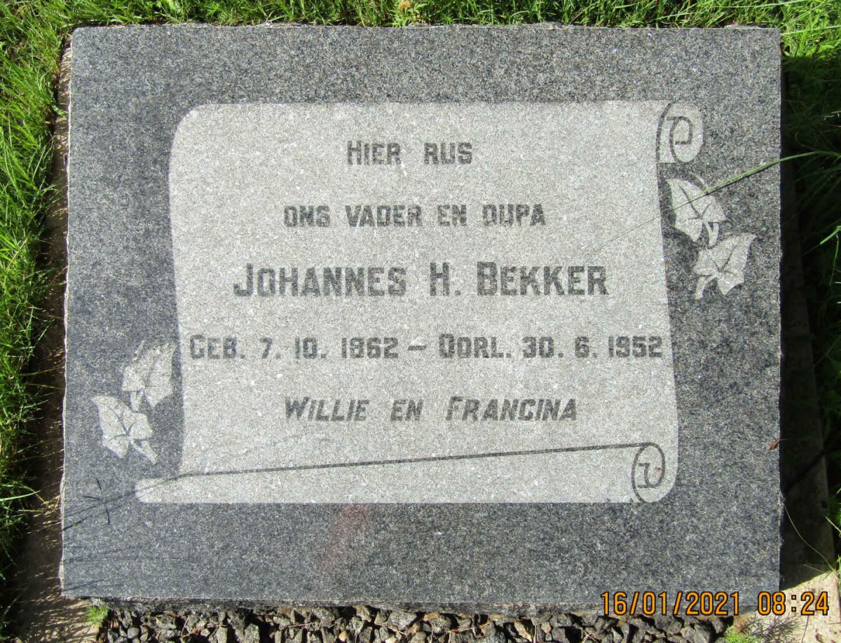 BEKKER Johannes H. 1862-1952