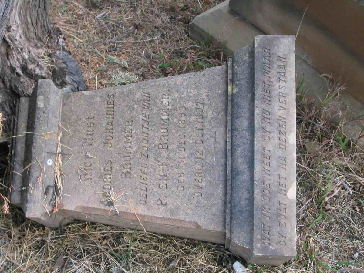 BRUMMER Andries Johannes 1896-1897