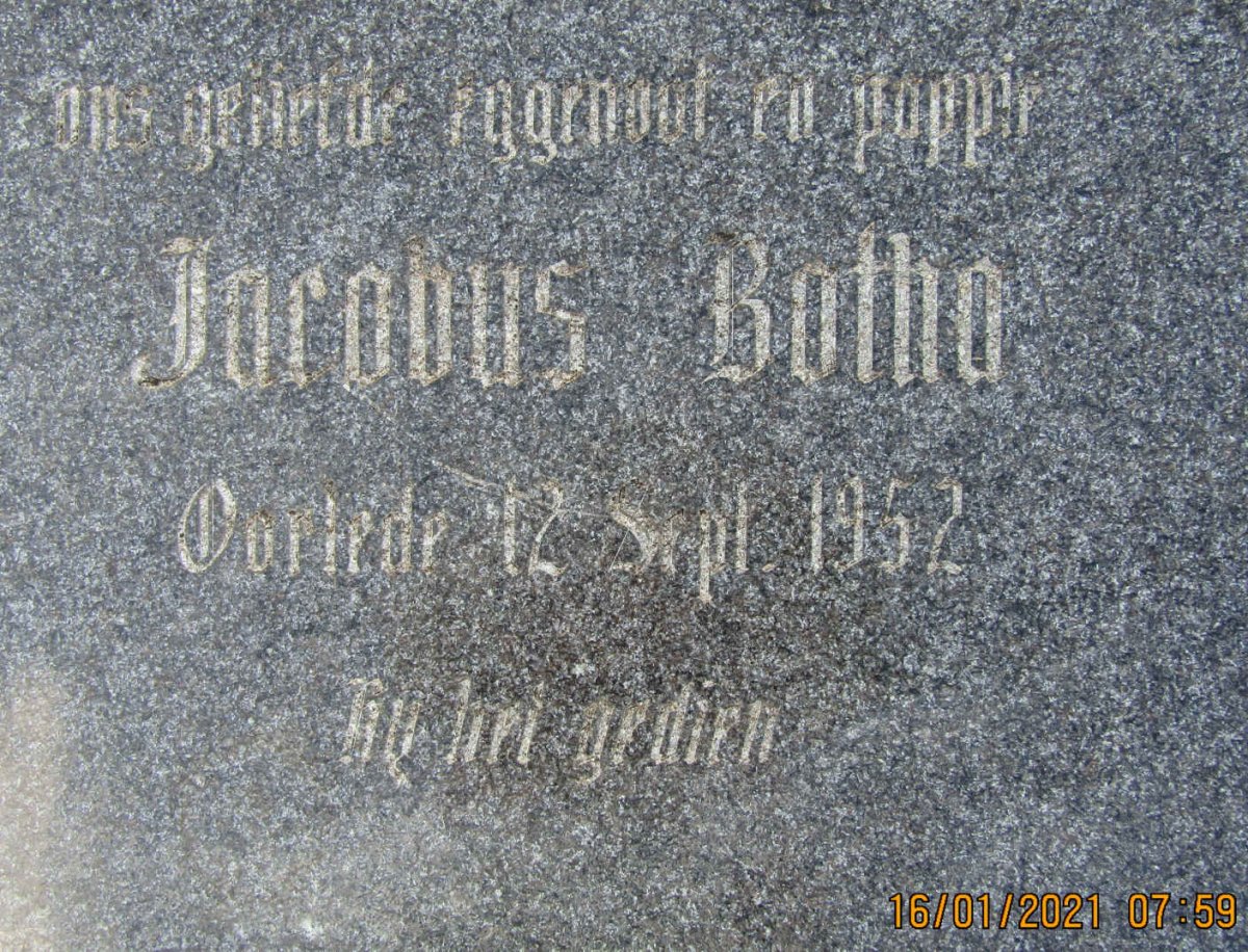 BOTHA Jacobus -1952