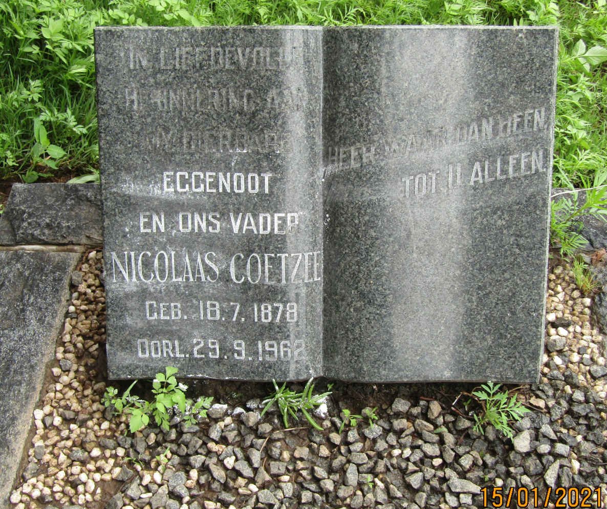 COETZEE Nicolaas 1878-1962
