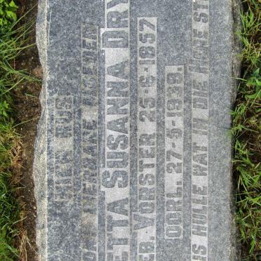 DRY Aletta Susanna nee VORSTER 1857-1939