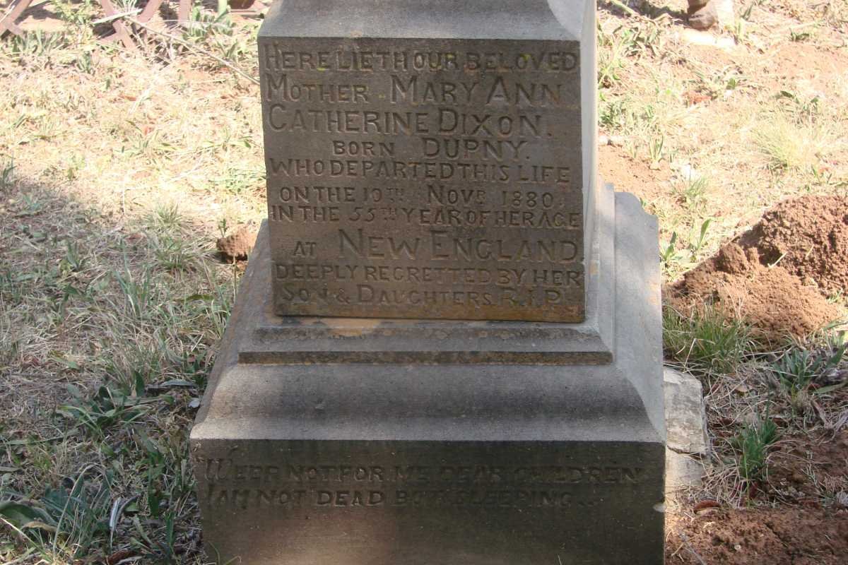 DIXON Mary Ann Catherine nee DUPNY -1880