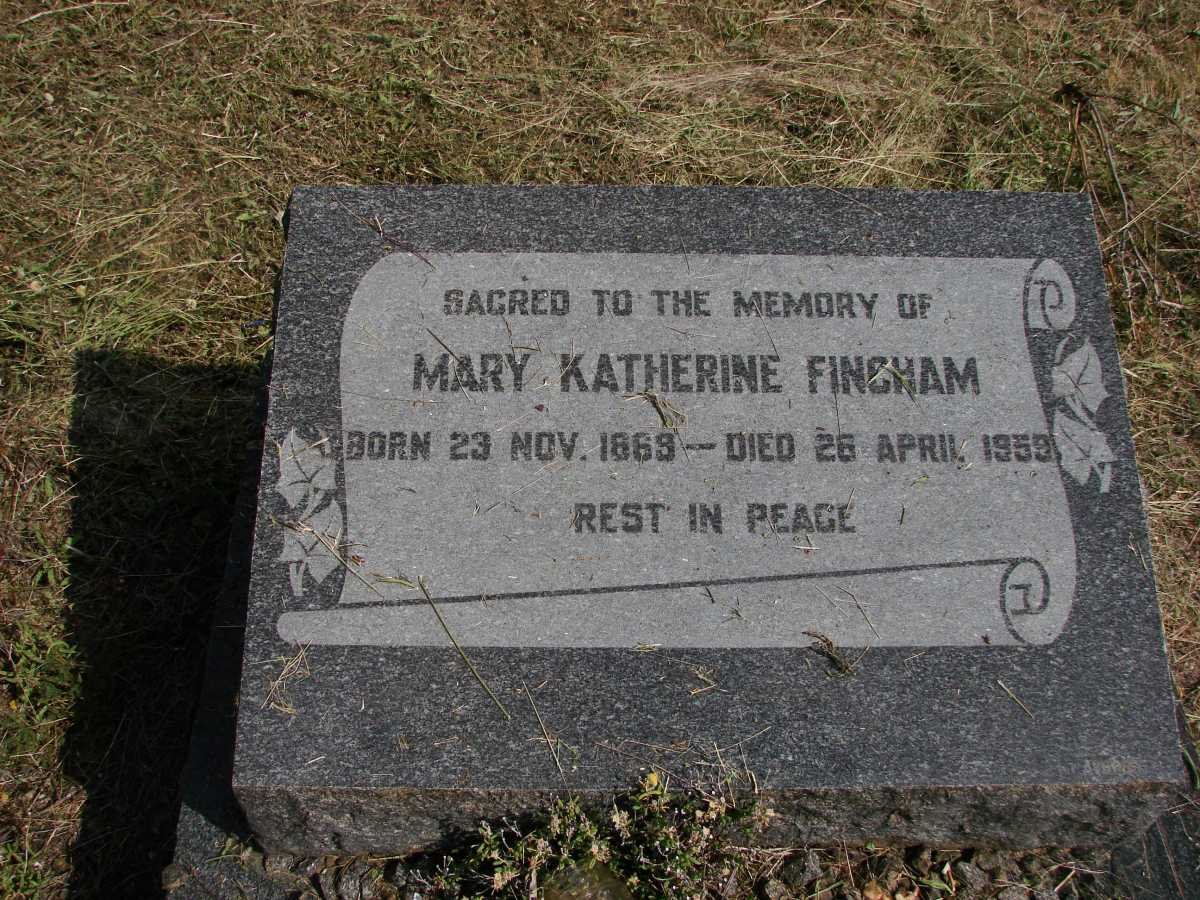 FINCHAM Mary Katherine 1869-1959