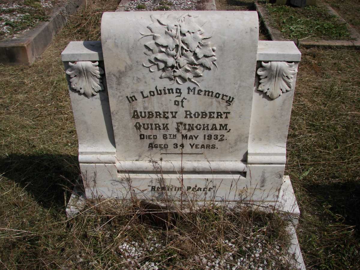 FINCHAM Aubrey Robert Quirk -1932