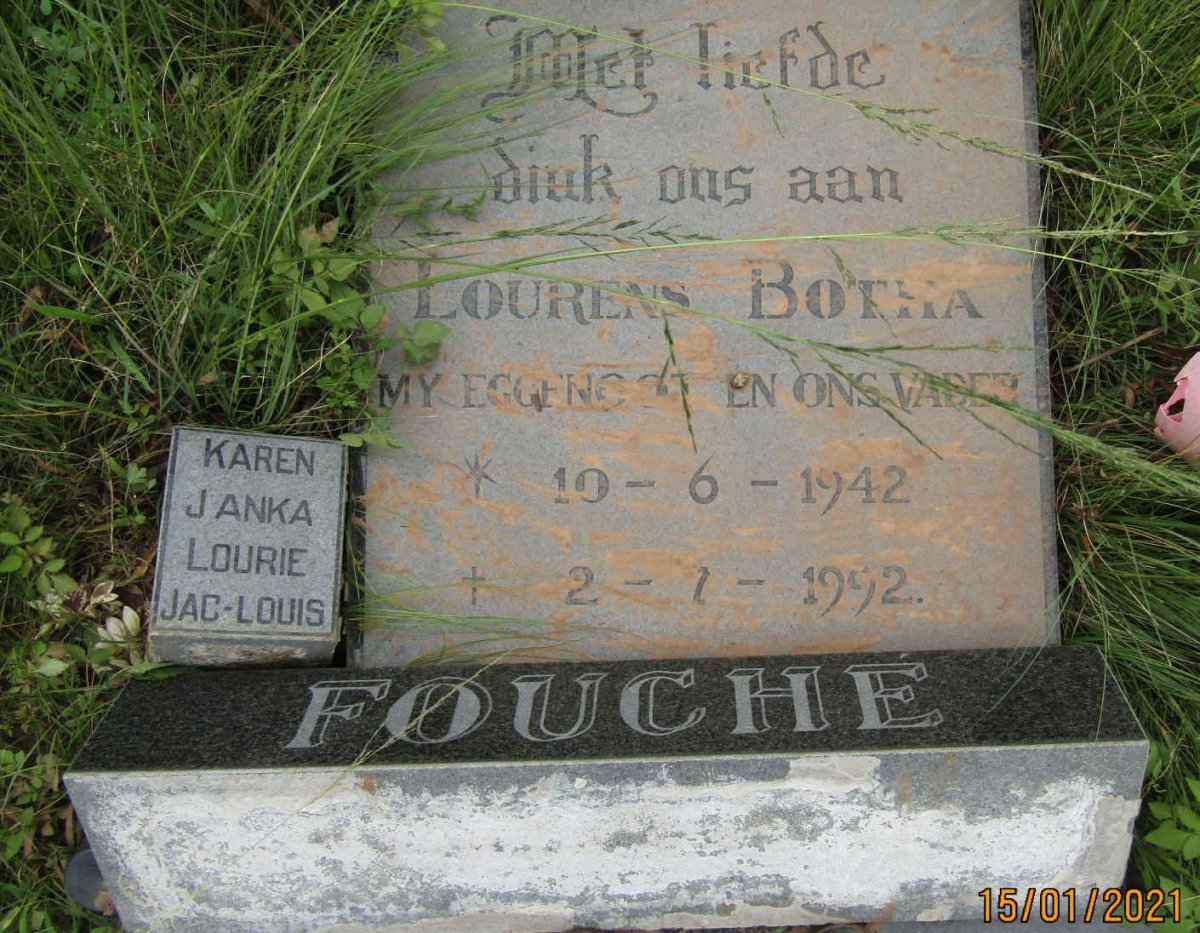 FOUCHE Lourens Botha 1942-1992