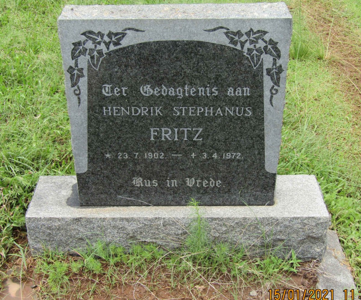 FRITZ Hendrik Stephanus 1902-1972